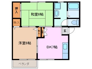 中川原駅 徒歩13分 2階の物件間取画像